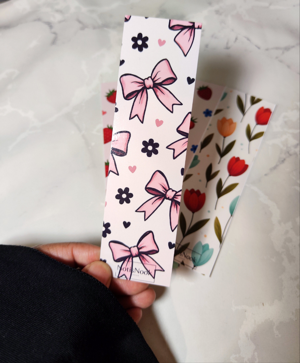 Bokmärken – 5-pack Blommor & Fruktmotiv