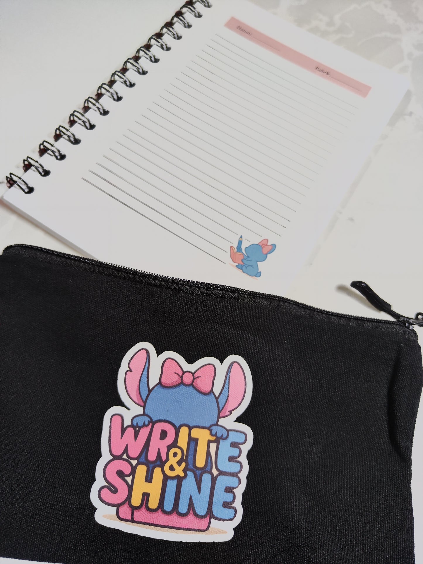 Write & Shine – Matchande Set med Pennfodral & Anteckningsbok