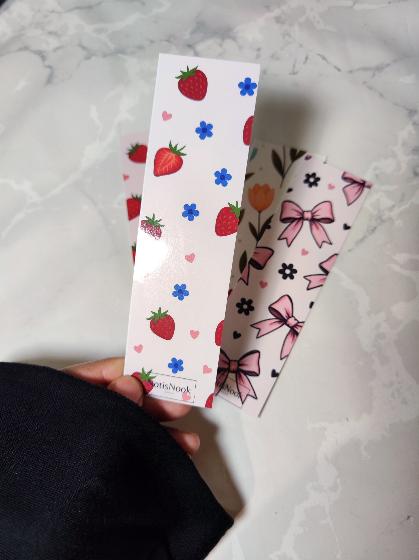 Bokmärken – 5-pack Blommor & Fruktmotiv