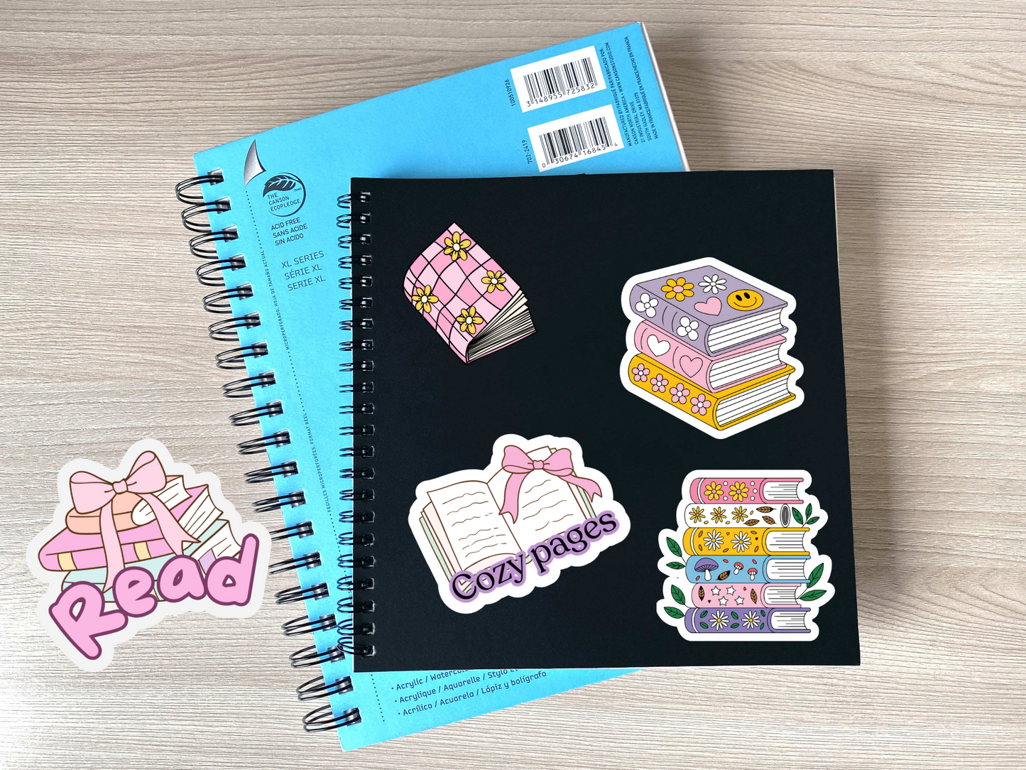 Cozy Pages – Vinyl Stickers 7-pack