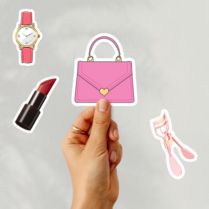 Pink Glam Vinyl Stickers -7-PACK