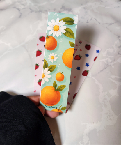 Bokmärken – 5-pack Blommor & Fruktmotiv