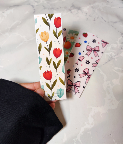 Bokmärken – 5-pack Blommor & Fruktmotiv