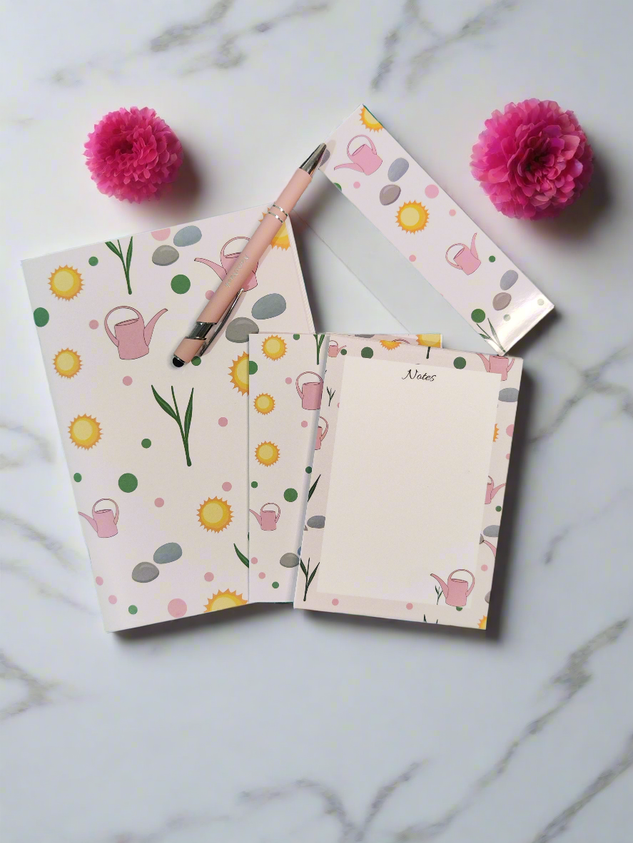 To do List Anteckningsblock-Blommor & vattenkanna