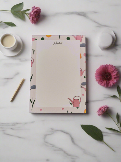 To do List Anteckningsblock-Blommor & vattenkanna
