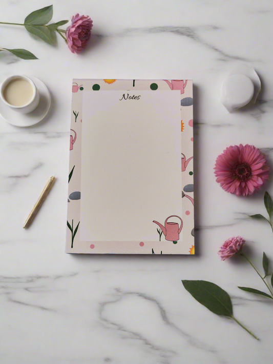 To do List Anteckningsblock-Blommor & vattenkanna